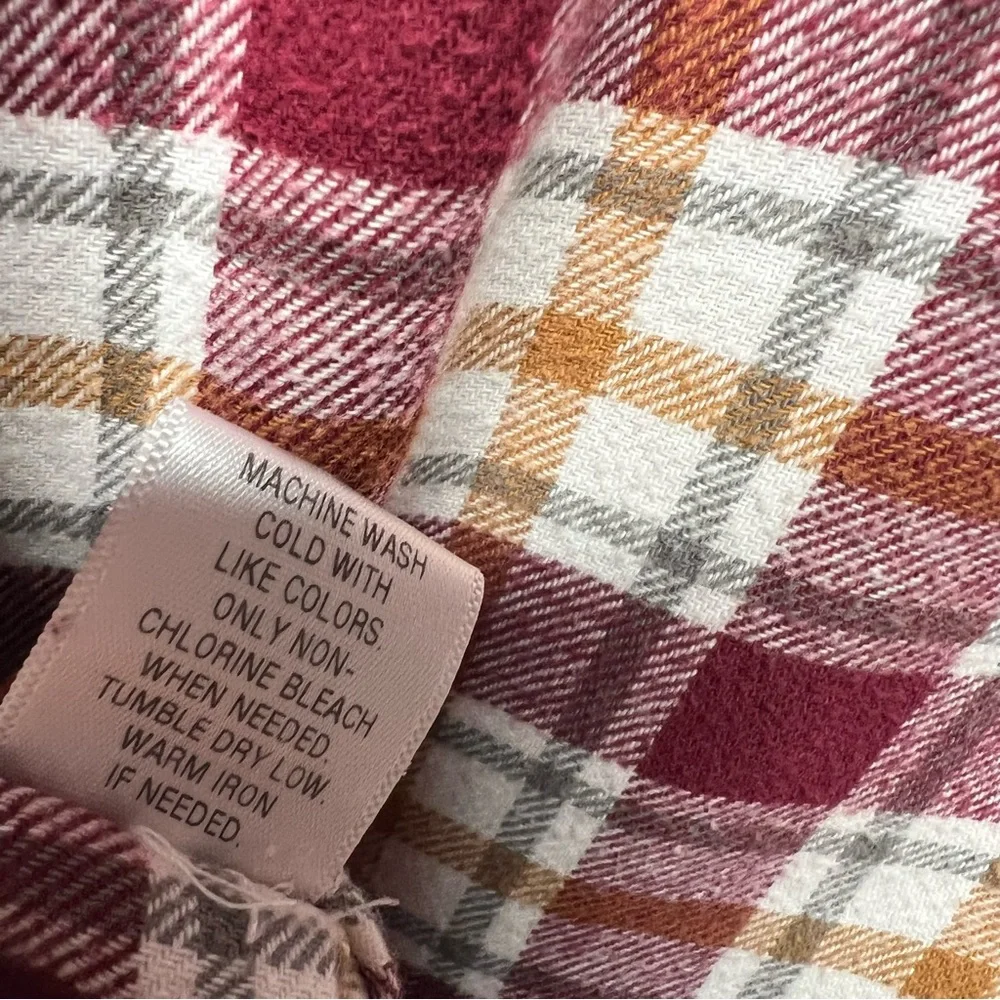 Croft & Barrow Shirt Men's Large Button-Down‎ Flannel Plaid Casual Multicolor